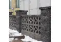 Заборний блок Золотий Мандарин Гармонія 300х300х90 мм сірий 