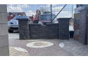 Заборний блок Золотой Мандарин декоративний двосторонній скол 400х200х200 мм, чорний з мармуром