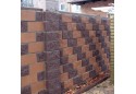 Заборний блок Золотой Мандарин декоративний двосторонній скол 400х200х200 мм, коричневий
