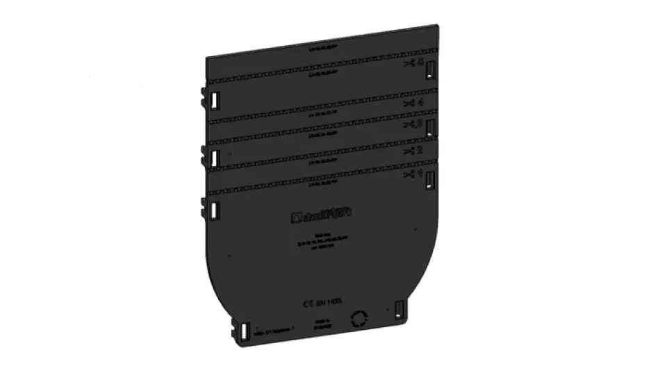 Заглушка універсальна для лотків пластикових Base DN100 H120-200, Vodaland