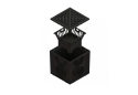 Комплект в зборі: Дощоприймач пластиковий Easy 250х250 чорний з решіткою пластиковою з корзиною, Vodaland