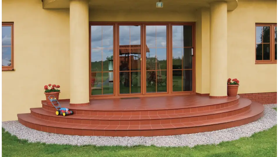 Клінкерний кутовий комплект King Klinker Red гладкий 330х330х50