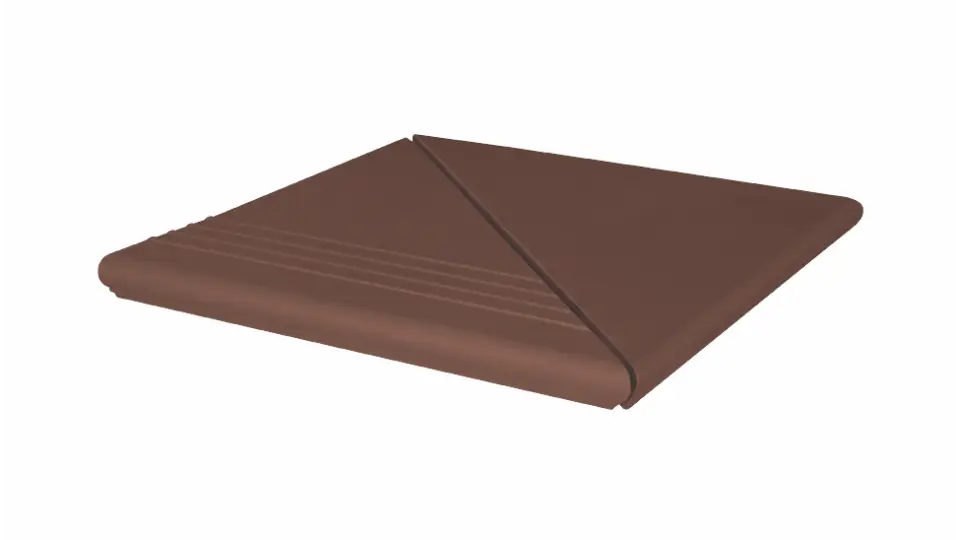 Клінкерний кутовий комплект King Klinker Brown гладкий 330х330х32