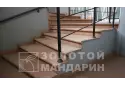Сходина кутова 370х370х20, гранж. Золотий Мандарин. Шліфована поверхня
