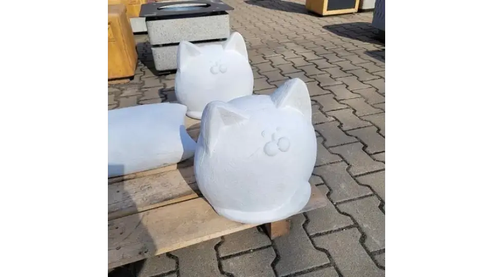 Декор Кіт, Білий, Золотий Мандарин