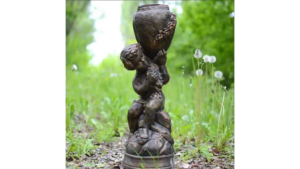 Декор Хлопчик з глечиком, Сіра патина, ROCKSIDE