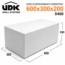 Газоблок UDK 600х200х300 Д400